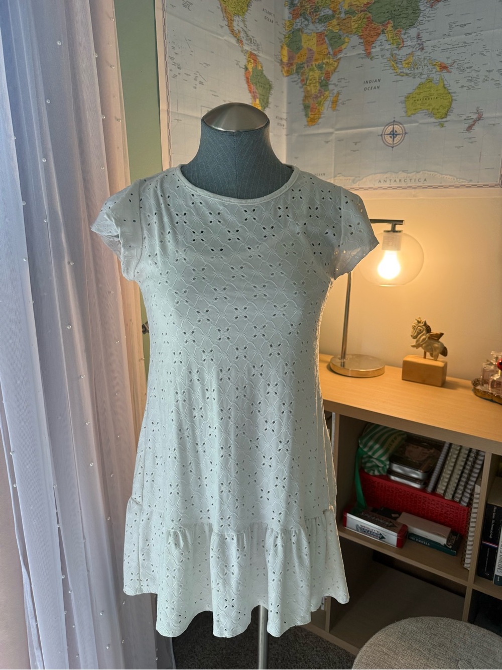 Olivia Rae White Eyelet Mini Dress
